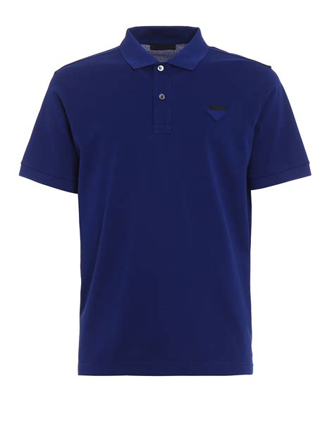 navy blue prada polo shirt|Navy Cotton Polo Shirt .